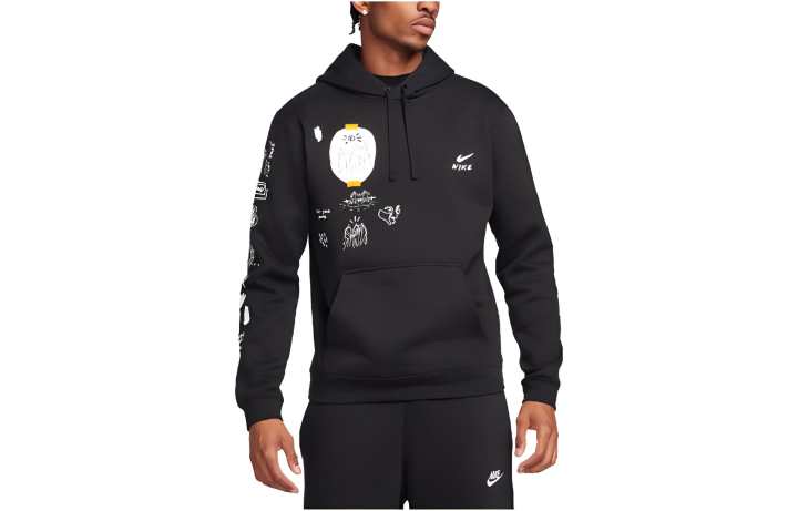 Nike Nike Sweatshirts Men's Black Hooded Moderate Other