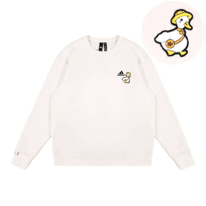 Adidas Adidas Sweatshirts Unisex White Crew Neck Moderate Regular