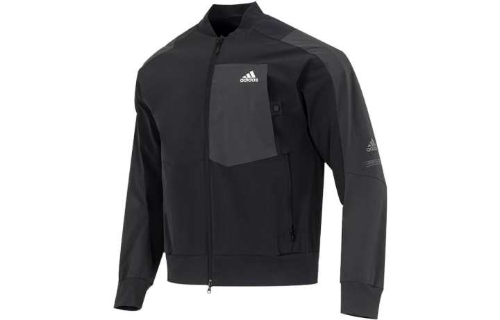 Adidas Adidas Jackets Men's Black Stand Collar Moderate Workwear