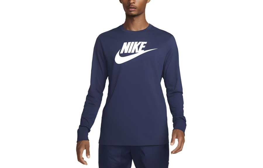 Nike Nike T Shirts Men's Marine Blue Crew Neck Moderate Straight Fit