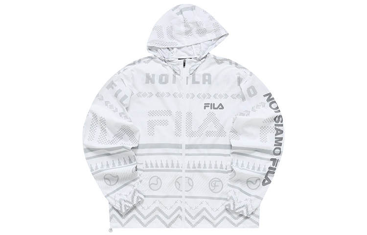 FILA FUSION Jackets Men's Standard White Hooded Thin Other