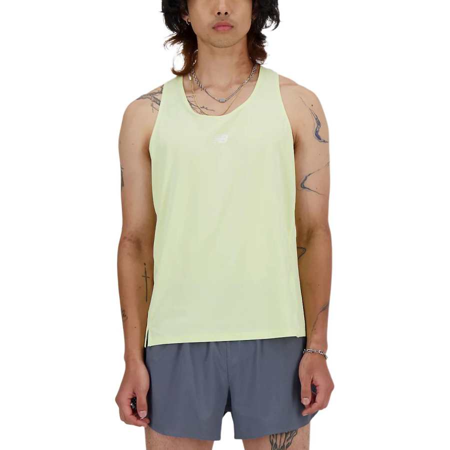 New Balance New Balance Athletics Racing SingletICEX Tank Top Men's Yellow