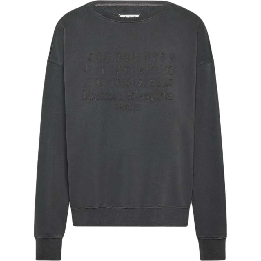 Maison Margiela Numbers Motifed Crewneck Sweatshirt
