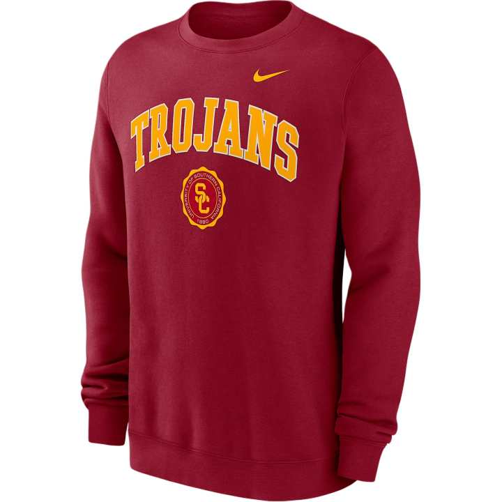 Nike Nike Usc Trojans Arched Seal Men's Nike College Pullover Crew