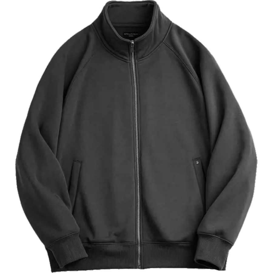 MADEN Sweatshirts Men's Stand Collar Moderate Cardigan