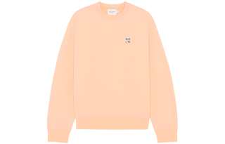 Maison Kitsune Sweatshirts Unisex Orange Crew Neck Moderate