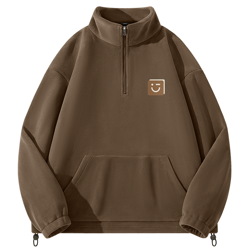 MINISO Sweatshirts Unisex Stand Collar Thickened Heavyweight