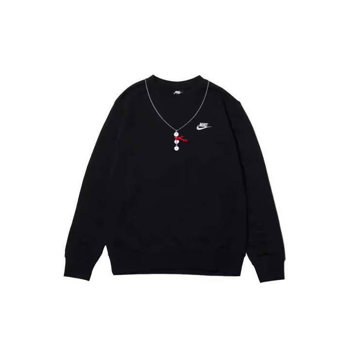 Nike Nike Sweatshirts Men's Black Crew Neck Moderate Regular