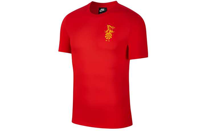 Nike Nike T Shirts Men's Red Crew Neck Moderate Straight Fit