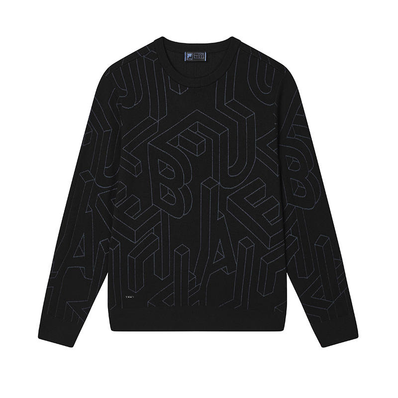 FILA Knitwear Men's Black Crew Neck Moderate
