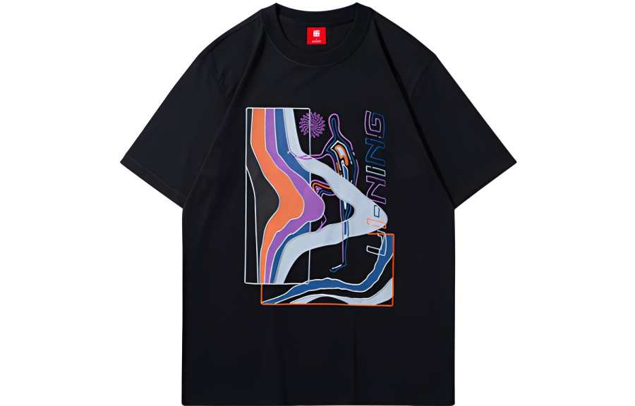 Li-Ning Li Ning Sports Basketball Collection Summer T Shirt Men's Black