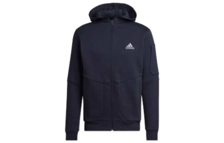 Adidas Adidas Jackets Men's Blue Hooded Moderate Straight Fit