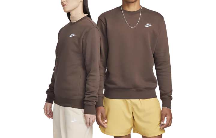 Nike Nike Sweatshirts Unisex Brown Crew Neck Moderate Regular