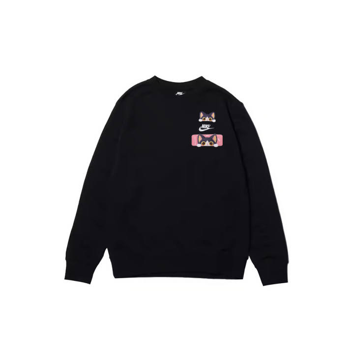 Nike Nike Sweatshirts Men's Black Crew Neck Moderate