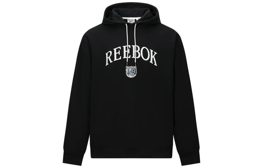 Reebok Sweatshirts Unisex Black Hooded Moderate
