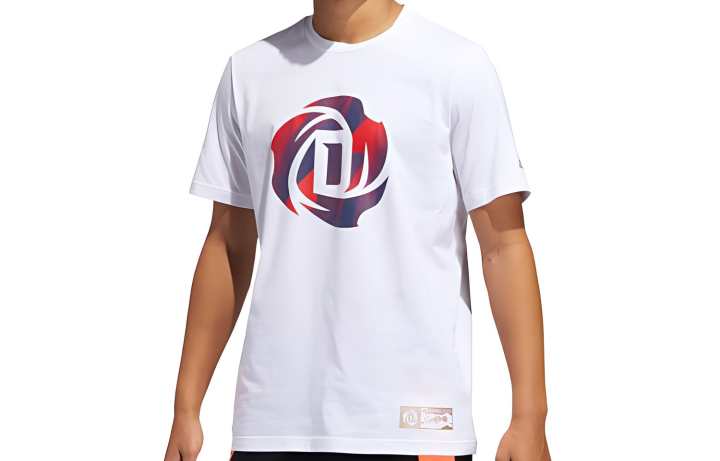 Adidas Adidas T Shirts Men's White Crew Neck Moderate Straight Fit
