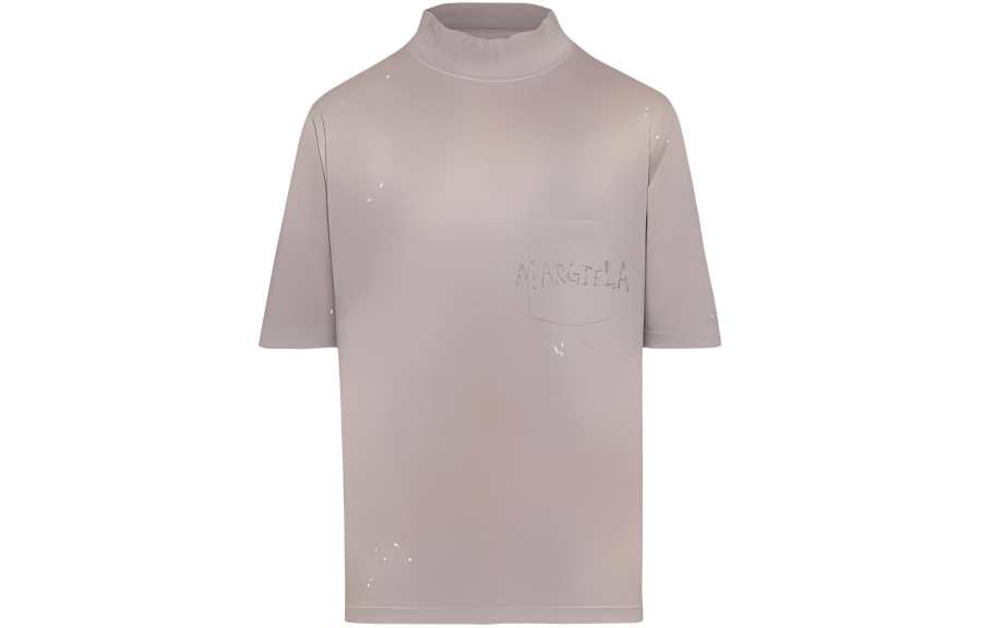 Maison Margiela Logo Printed High Neck T Shirt