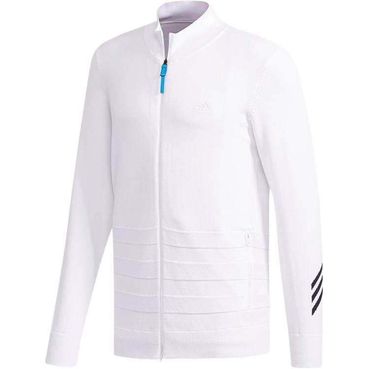 Adidas Adidas Knitwear Men's White Stand Collar Thickened Cardigan