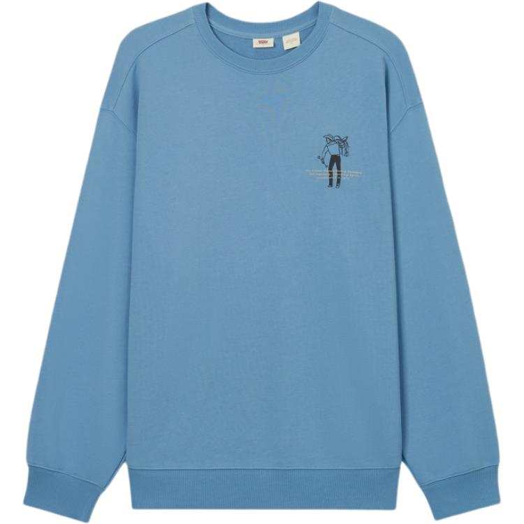 Levis Levis Sweatshirts Men's Blue Crew Neck Moderate Regular