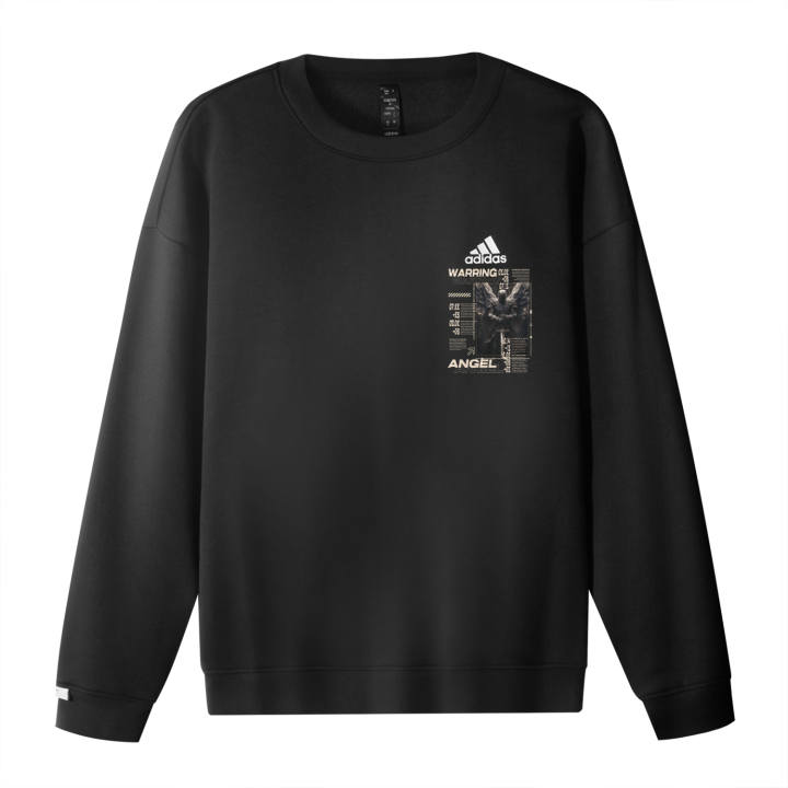 Adidas Adidas Sweatshirts Unisex Black Crew Neck Moderate Regular