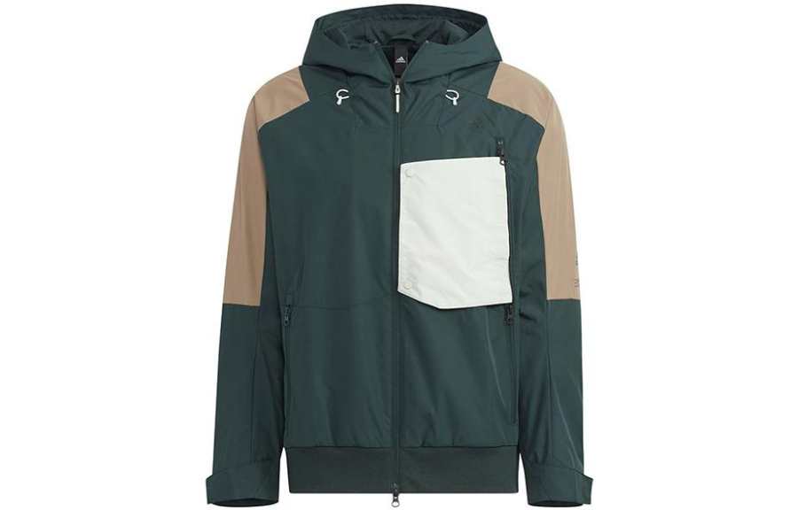 Adidas Adidas Jackets Men's Green Hooded Moderate Other