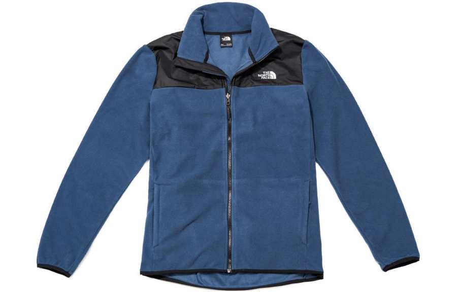THE NORTH FACE Multicolor Thermal Fleece Lined Casual Stand Collar Fleece Clothing Men's Dark Sky Blue