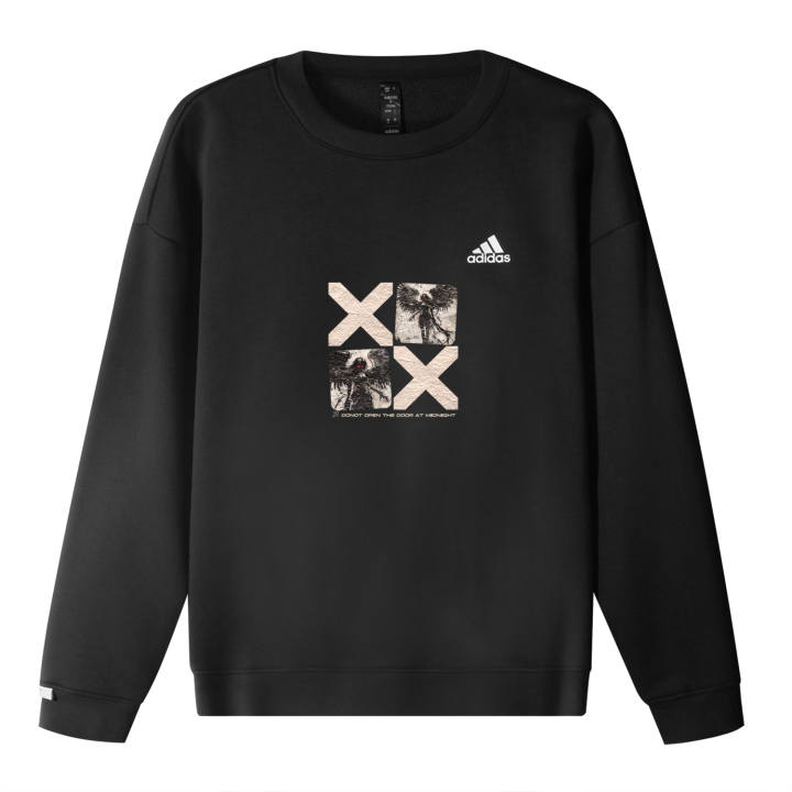 Adidas Adidas Sweatshirts Unisex Black Crew Neck Moderate Regular
