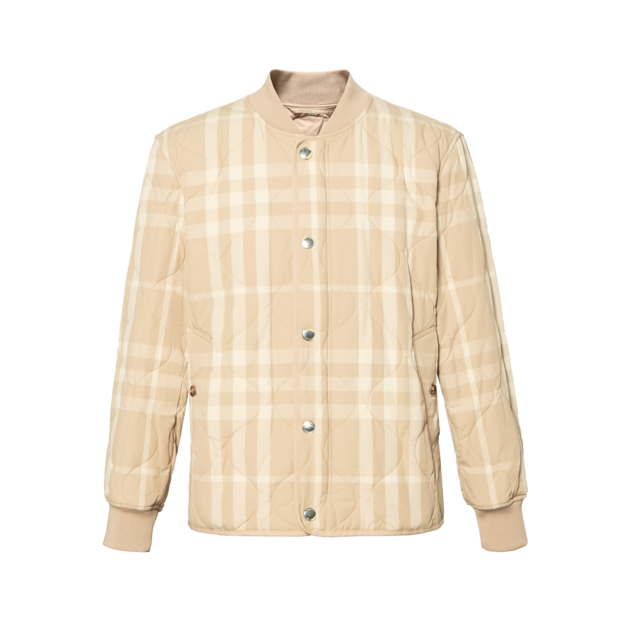 Burberry Burberry Check Pattern Buttoned Quilted Jacket