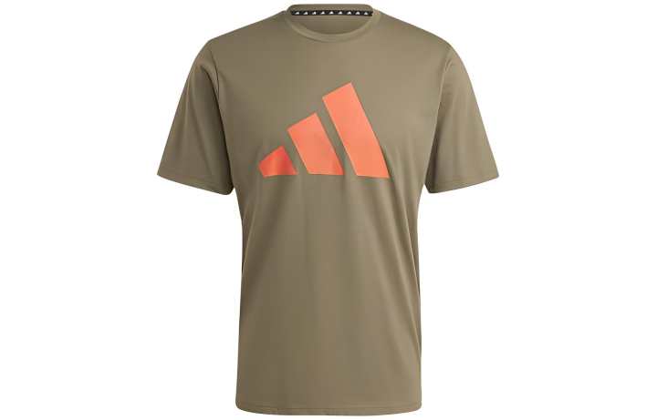 Adidas Adidas T Shirts Men's Green Crew Neck Moderate Straight Fit