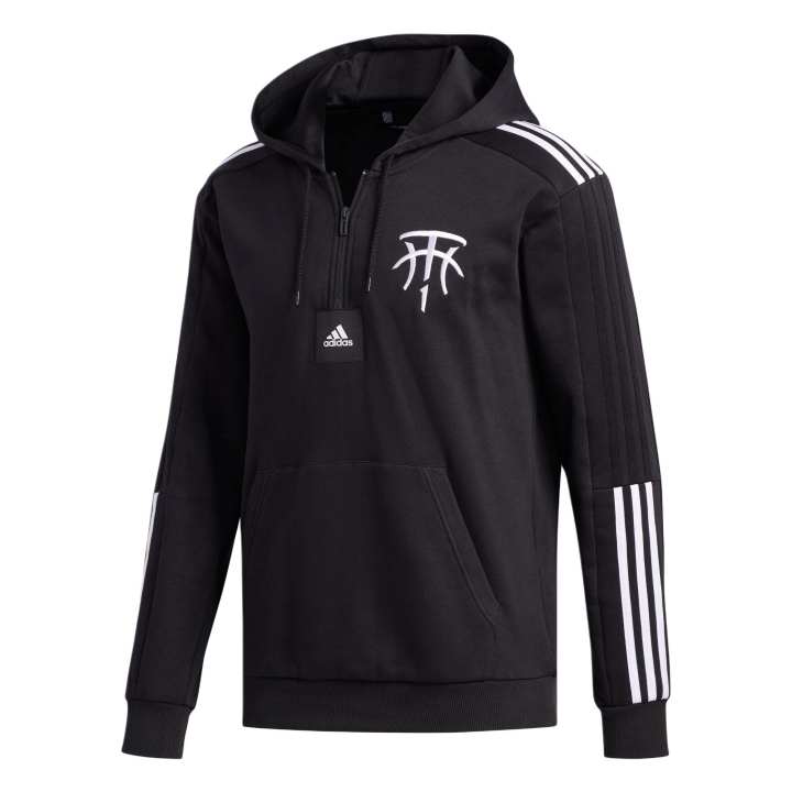 Adidas Adidas Sweatshirts Men's Black Hooded Moderate