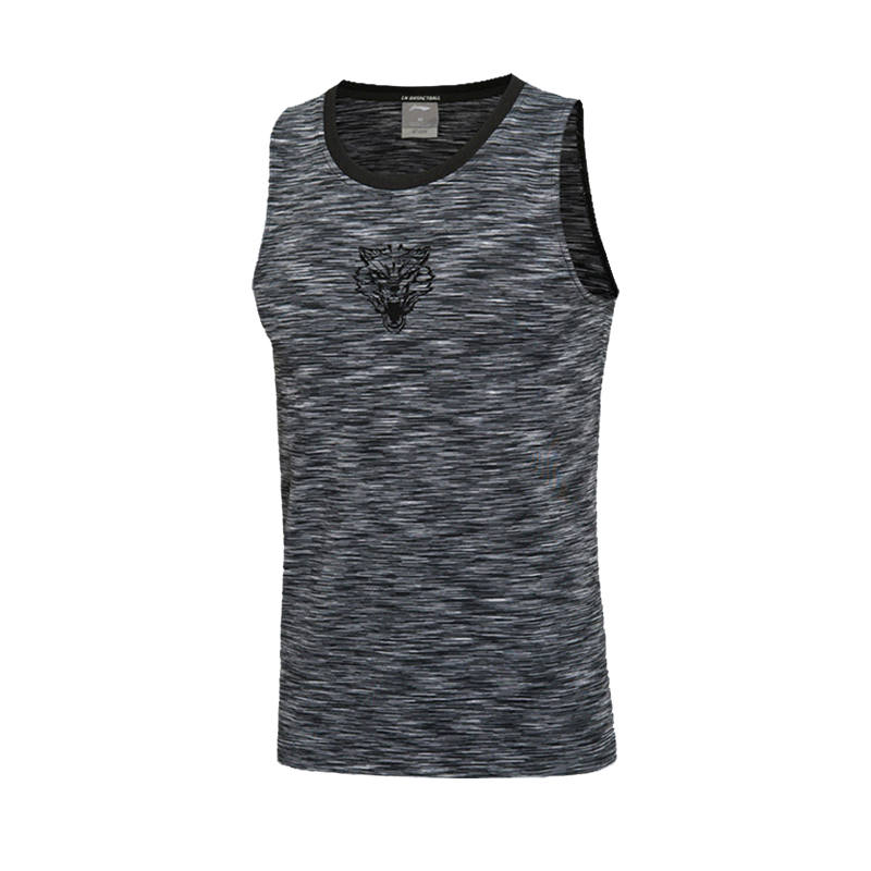 Li-Ning Li Ning Tank Tops Men's Gray Crew Neck Thin Other