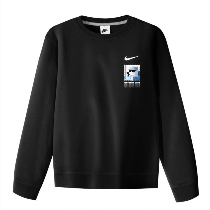 Nike Nike Sweatshirts Unisex Black Crew Neck Moderate Regular
