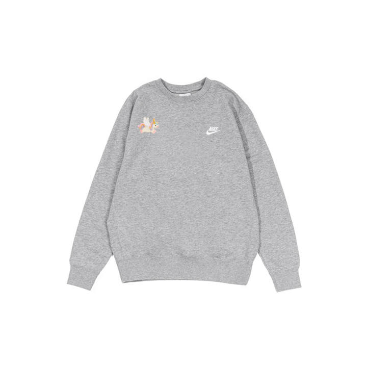 Nike Nike Sweatshirts Men's Gray Crew Neck Moderate Regular