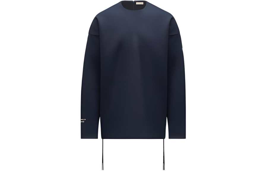 Moncler FW21 Sweatshirts Men's Dark Blue Crew Neck Moderate Cardigan