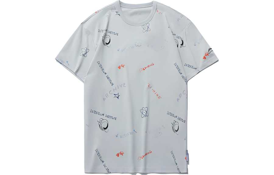 Li-Ning Li Ning Sports Fashion Collection T Shirt Men's Microcrystalline Gray