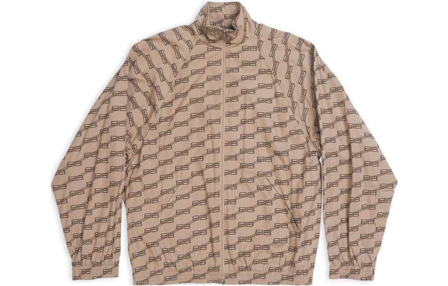 Balenciaga Logo Monogram Zip Up Jacket