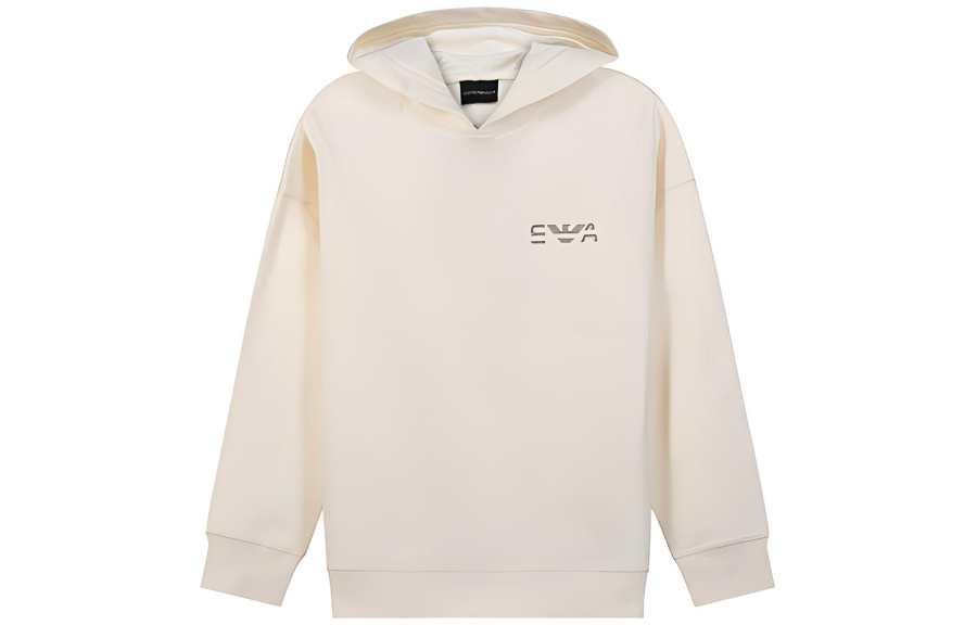 EMPORIO ARMANI EA SS22 Fleece Lined Hooded Long Sleeved Sweatshirt Men's