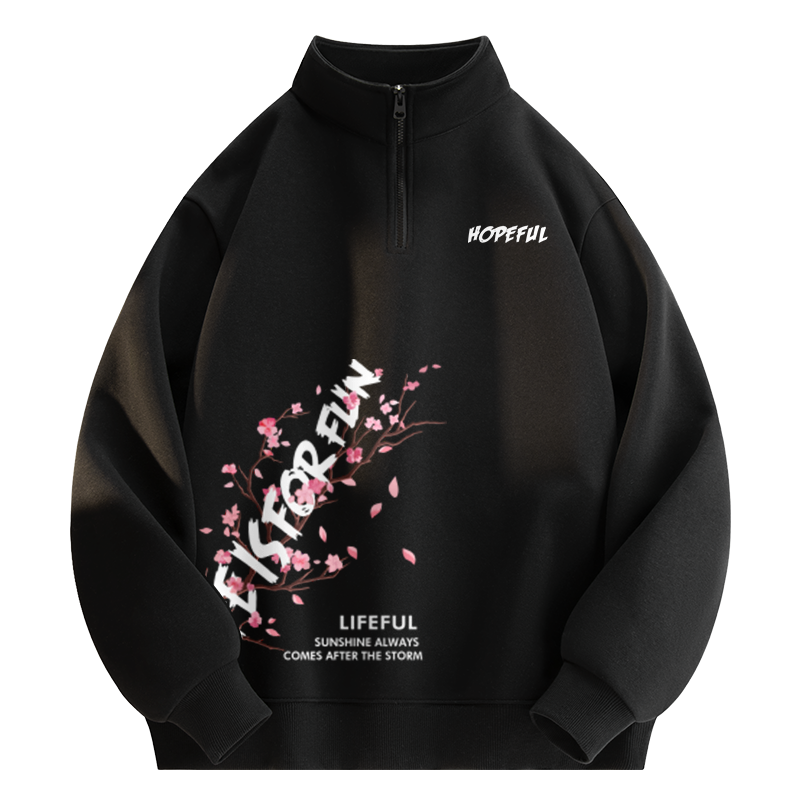 MINISO MINISO Sweatshirts Unisex Stand Collar Thickened Heavyweight