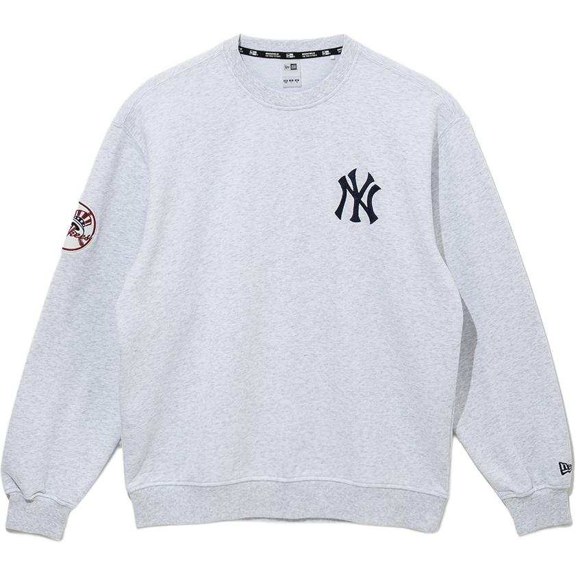 New Era New York Yankees Sweatshirts Unisex Gray Crew Neck Moderate Regular