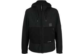 C.P.Company Jackets Men's Black Hooded Non Detachable Moderate