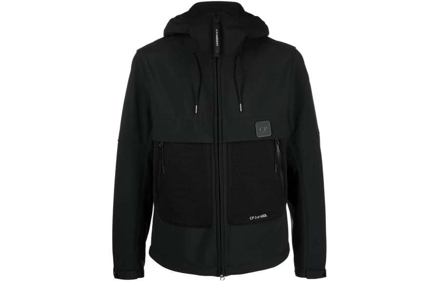 C.P.Company Jackets Men's Black Hooded Non Detachable Moderate