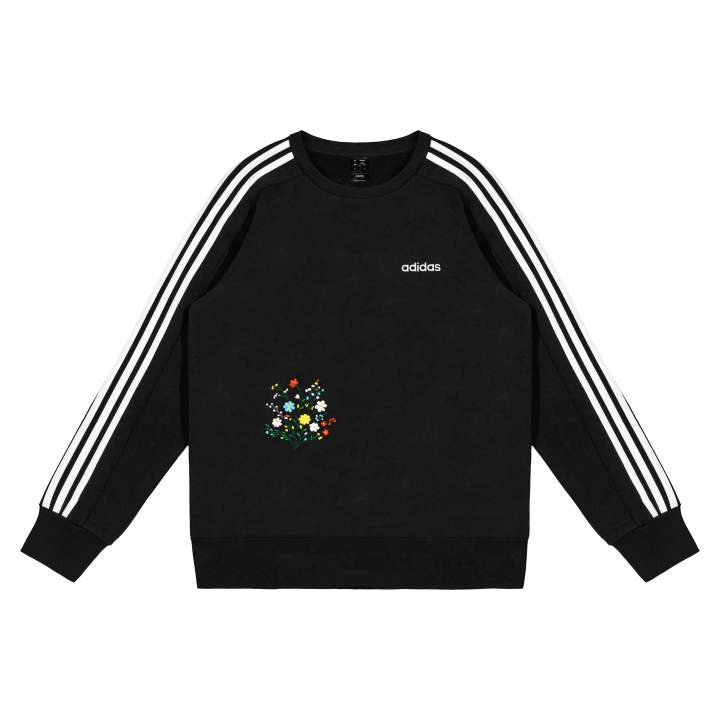 Adidas Adidas Sweatshirts Unisex Black Crew Neck Moderate Regular