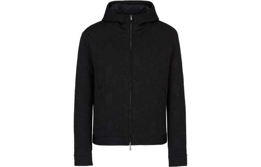 EMPORIO ARMANI Jackets Men's Black Hooded Moderate Other