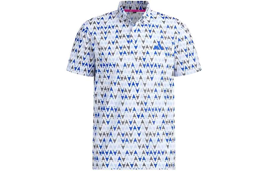Adidas Adidas Polo Shirts Men's Blue Polo Collar Moderate Straight Fit
