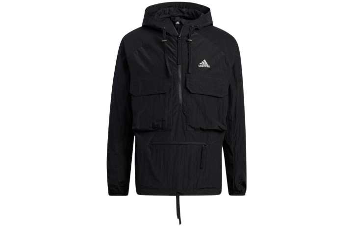 Adidas Adidas Jackets Men's Black Hooded Moderate Other
