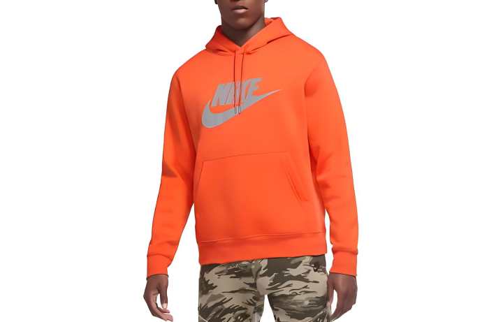 Nike Nike Sweatshirts Men's Orange Red Hooded Moderate Regular