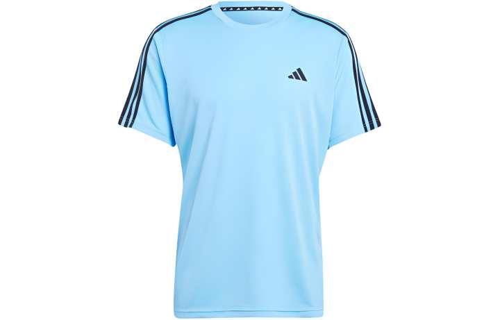 Adidas Adidas T Shirts Men's Blue Crew Neck Moderate Straight Fit