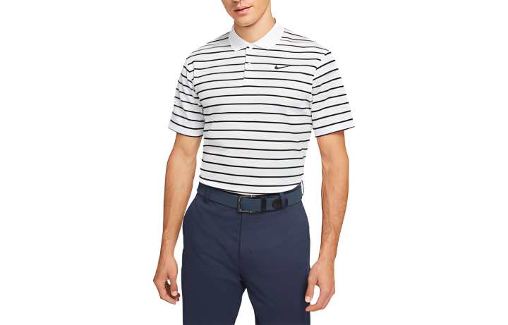 Nike Nike Dri Fit Polo Shirts Men's White/White Gold/Black/Black Polo Collar Moderate Other