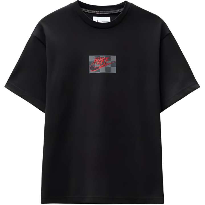Nike Nike T Shirts Men's Black Crew Neck Moderate Straight Fit