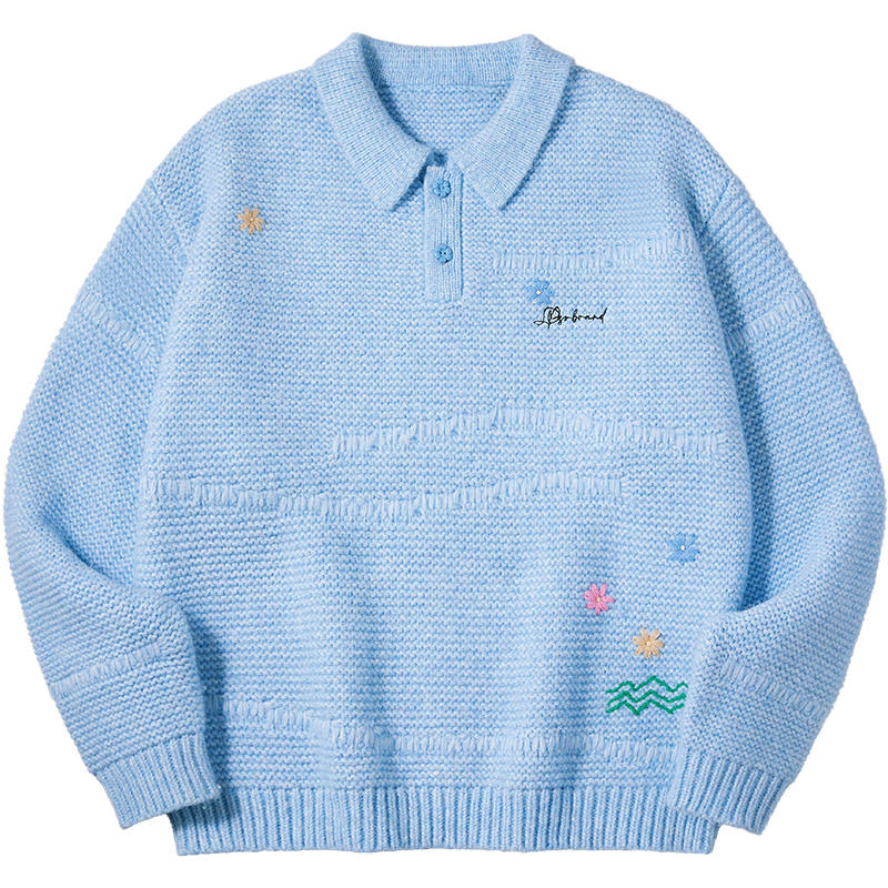 PSO Brand Knitwear Unisex Polo Collar Moderate Base Layer